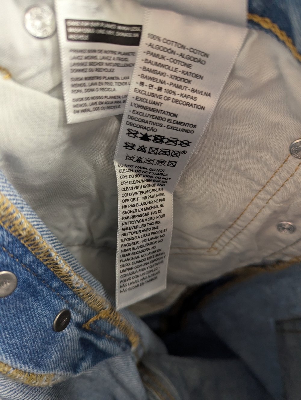 NWT Levi's 501 Original Silver Striped Jeans Women's Size 28x30 - Picture 4 of 8